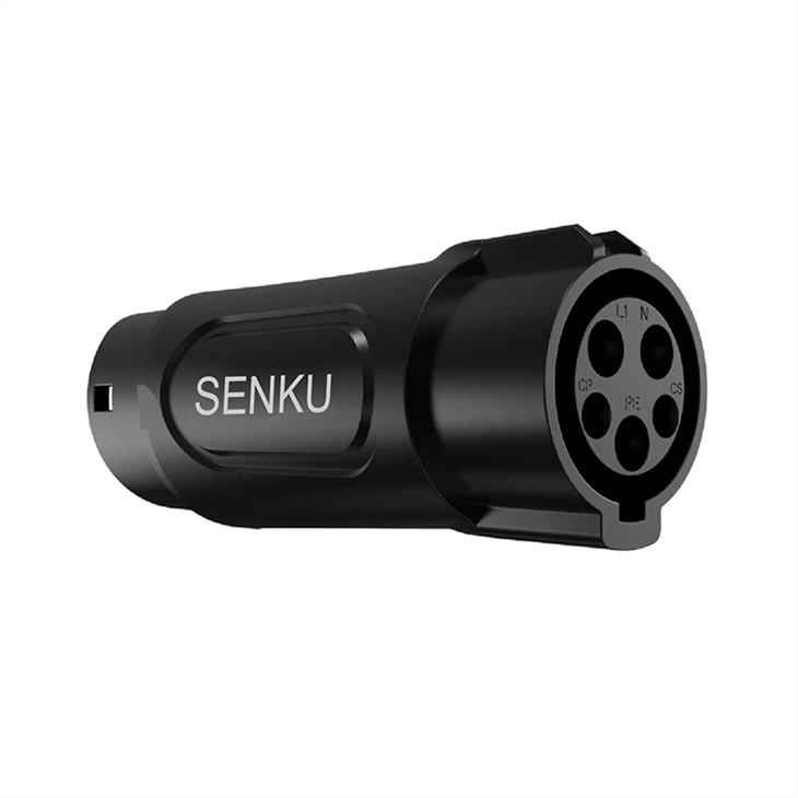 32A 7KW Electric Car Type 1 J1772 To Type 2 Adapter