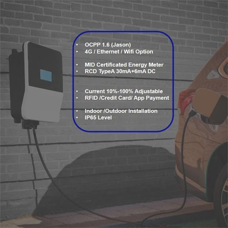 6 iec 62196 ev charger 7kw 32a