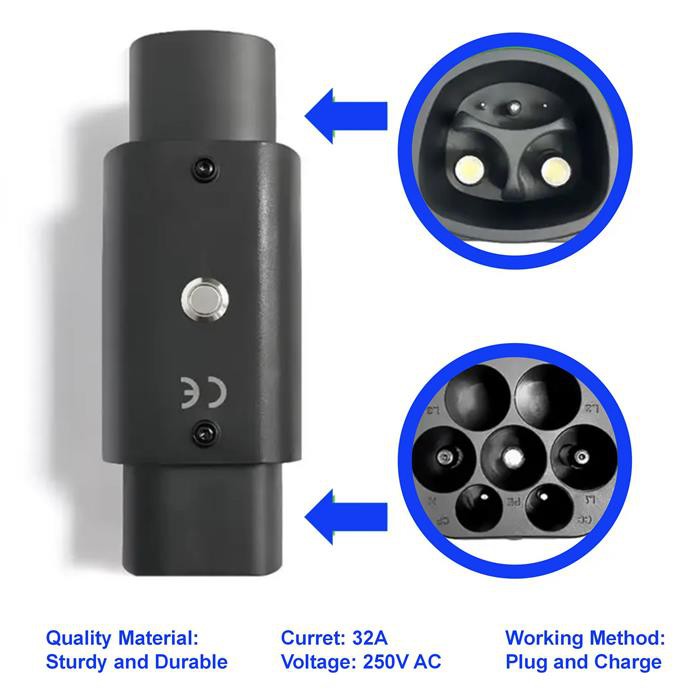 Electric Vehicle Charging TESLA To GBT Adapter