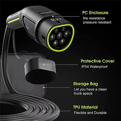 16A 2. típusú EVSE EV töltőkábel